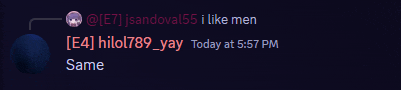 a screenshot of a conversation between a man and a woman with the man saying he likes men