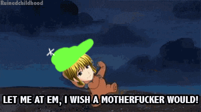 a cartoon says let me at em i wish a mother fucker would
