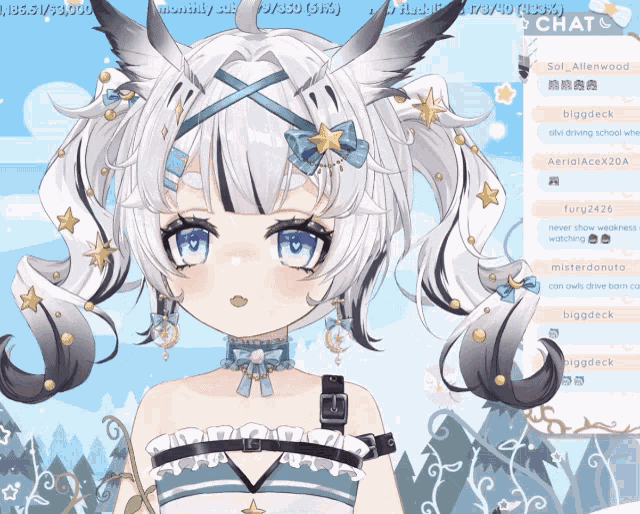 a screenshot of a video game with a girl named biggdeck on the screen
