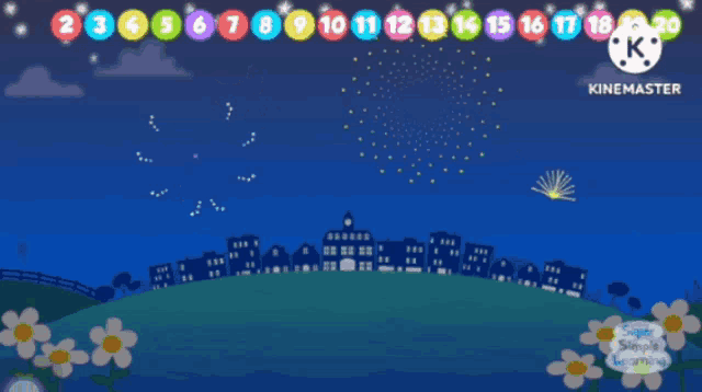 a screen shot of a game with numbers 1 through 10
