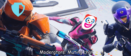 a poster for muting chat shows a group of soldiers holding guns