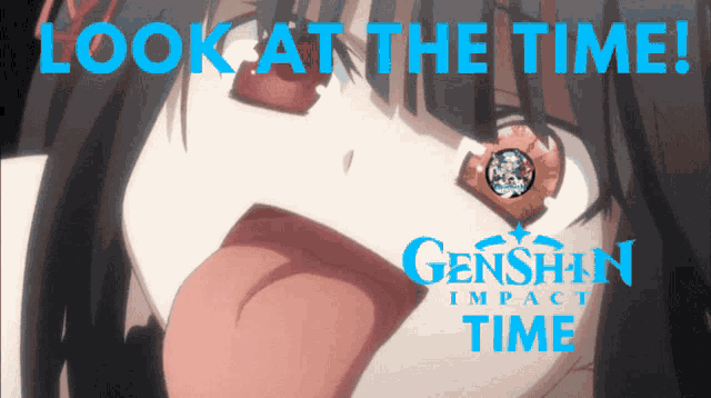 Date A Live Look At The Time GIF - Date A Live Look At The Time Genshin Impact GIFs
