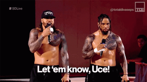 Wwe The Usos GIF - Wwe The Usos Let Em Know Uce GIFs