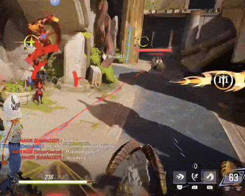 a screenshot of a video game with the number 63 on the bottom