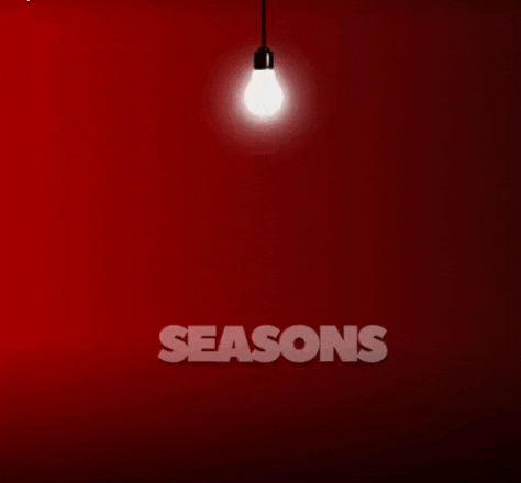 a welcome your seasons room sign with a light bulb