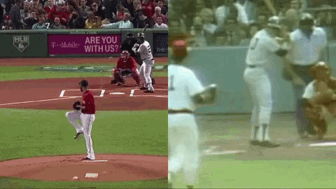 Then And Now Baseball GIF - Then And Now Baseball Pitch GIFs