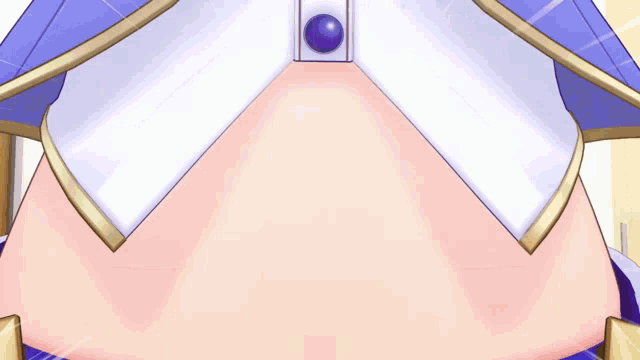 a close up of a person 's stomach with a blue button on it