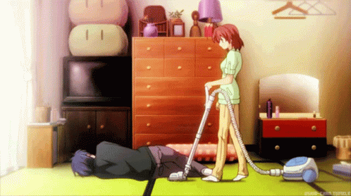 Clannad Nagisa Furukawa GIF - Clannad Nagisa Furukawa Vacuuming GIFs