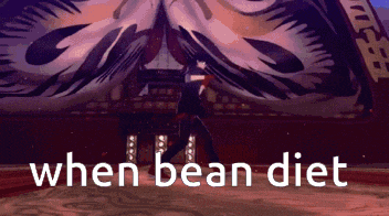 when bean diet is written in white letters on a red background