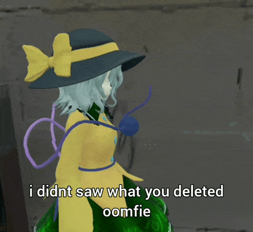 I Didnt Saw What You Deleted Oomfie GIF - I Didnt Saw What You Deleted Oomfie Koishi GIFs