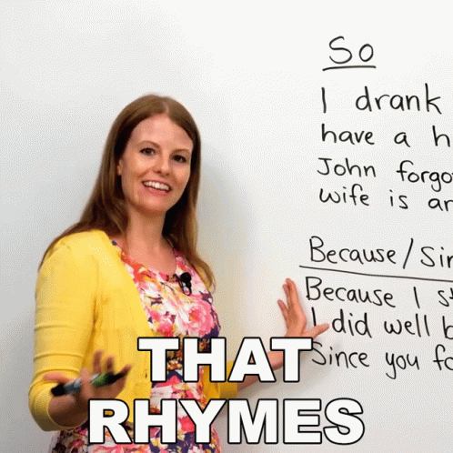 That Rhymes Learning English With Emma GIF