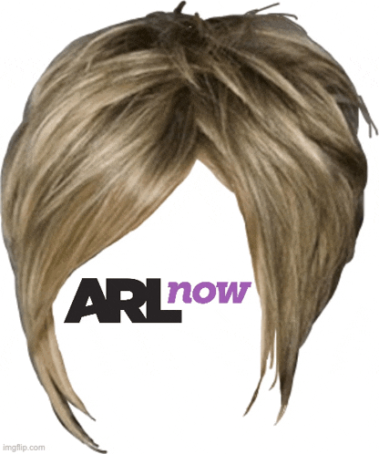 a picture of a wig with the words arlnow written on it