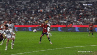 a soccer game is being broadcasted on beinsports.com.tr