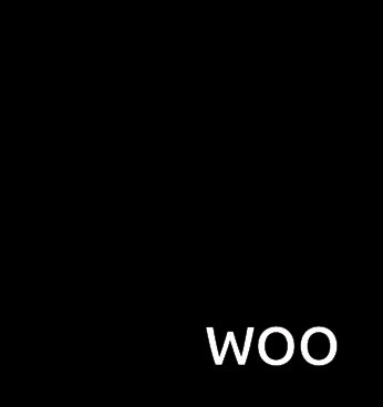 a black background with the word woo on it