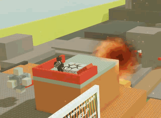 a lego scene with a sign that says i want the law to help me