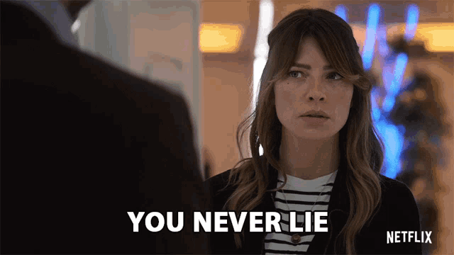 a woman says you never lie in front of a man