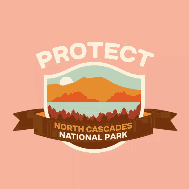 a logo for north cascades national park is shown