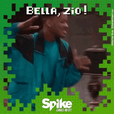 a picture of will smith with the words bella zio
