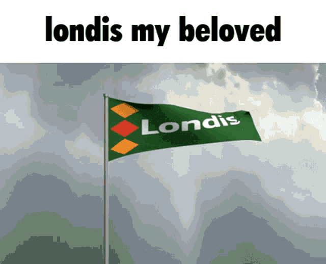 a green flag that says londis on it