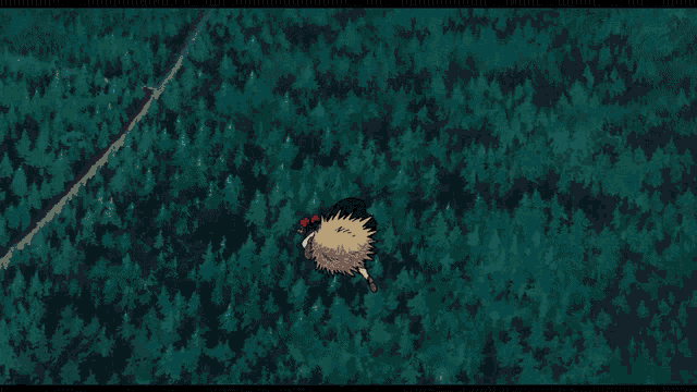 a witch is flying through the air with a bag
