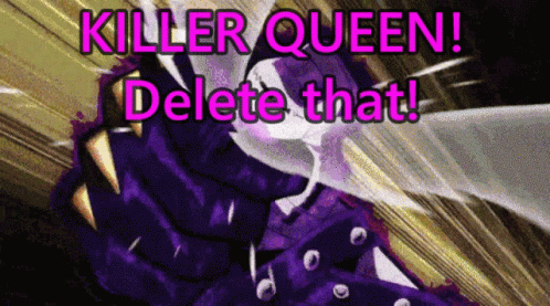 Killer Queen Killer Queen Bites The Dust GIF - Killer Queen Killer Queen Bites The Dust Delete That GIFs