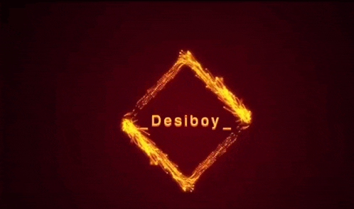a red background with the word desiboy in yellow