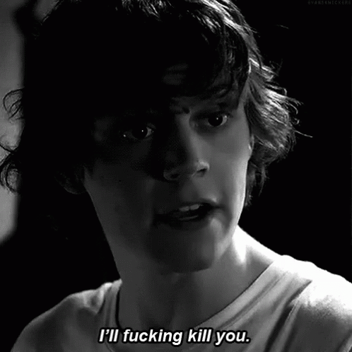 Evan Peters Fucking Kill You GIF - Evan Peters Fucking Kill You Strong Words GIFs