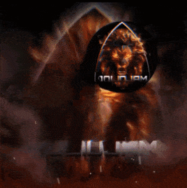 a picture of a lion with the words solid jam on it