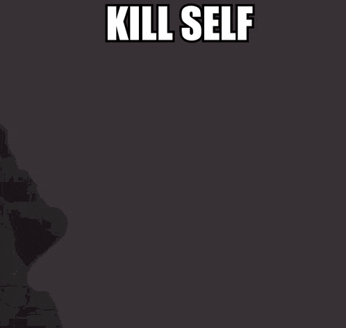 a picture of a cartoon character with the words kill self above it