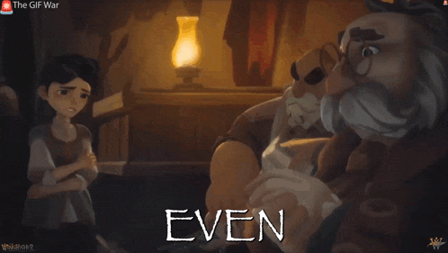 a cartoon of a man and a girl with the words together on the bottom