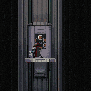 a pixel art illustration of a robot with the number 5 on it