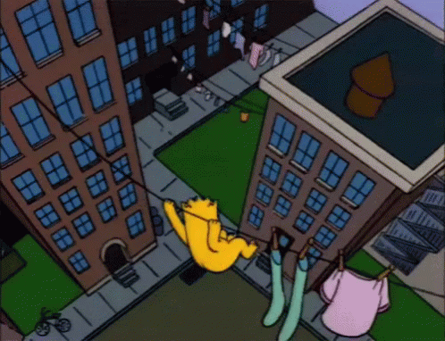 Bart Swinging GIF - The Simpsons Bart Simpson Clothes Line GIFs