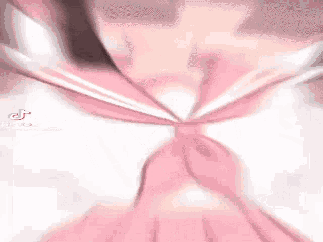 a girl with pigtails and cat ears is wearing a pink skirt and a sailor suit .