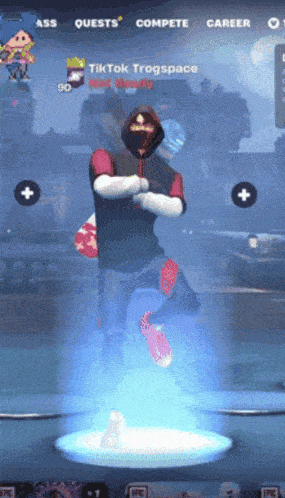 a screenshot of a video game with the name tiktok frogspace at the top