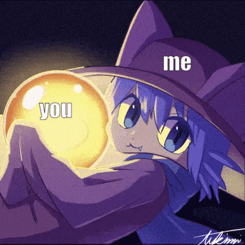 a cartoon character with a hat that says me you on it