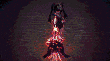 a painting of a creature with glowing green wings