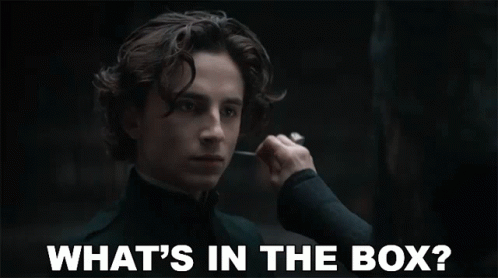 Whats In The Box Timothee Chalamet GIF - Whats In The Box Timothee Chalamet Paul Atreides GIFs