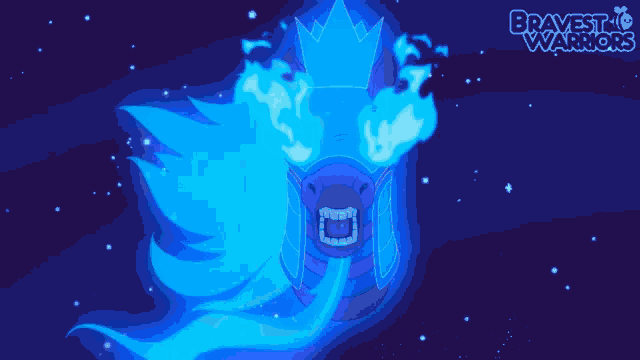 a cartoon drawing of a horse with the words bravest warriors above it