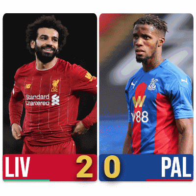 two soccer players one from liverpool and one from crystal palace are shown