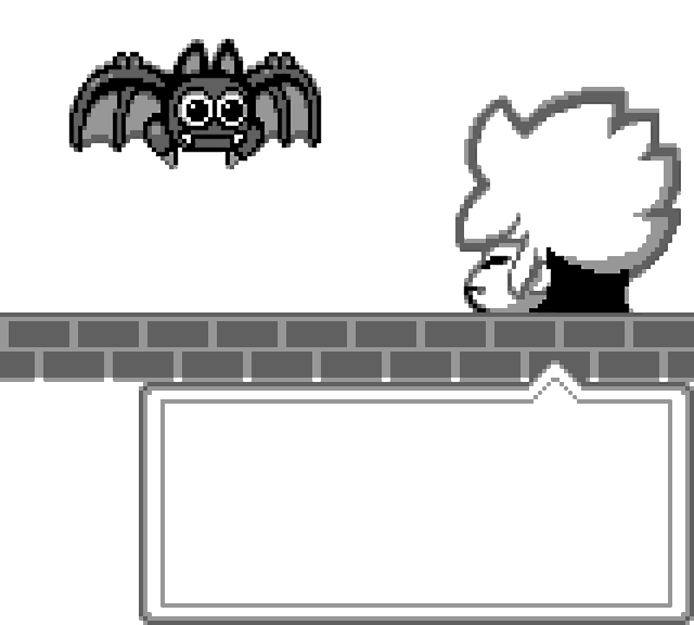 a black and white pixel art of a bat flying over a brick wall with the words `` forgive a traitor , bat ''