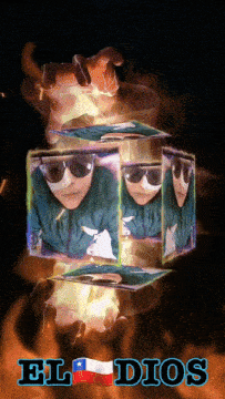 a picture of a man with sunglasses and the words el dios on the bottom
