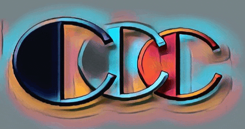 a colorful painting of the word cdc