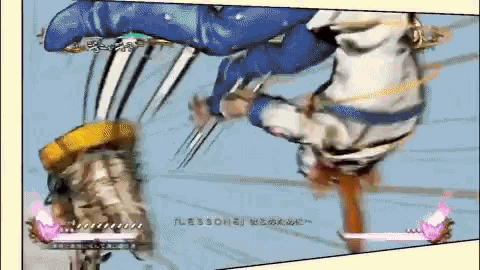 a cartoon of a person being thrown in the air with the words " lessons " in the corner