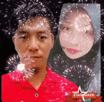 a picture of a man and a woman with a star maker logo