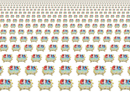 a repeating pattern of cis logos from 2001 to 2011