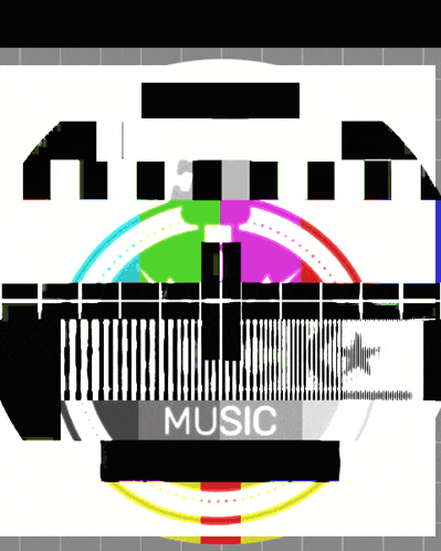 the word music is on the bottom of a screen
