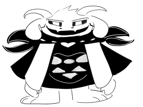 a black and white drawing of a monster with a heart on his chest .