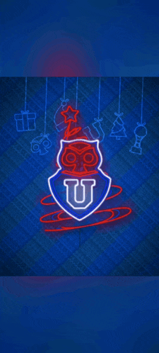 a christmas tree with an owl and the letter u