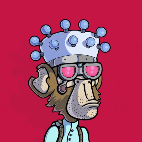 a cartoon of a monkey wearing glasses and a crown with the word nope on it