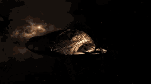 a computer generated image of a very large object in the dark